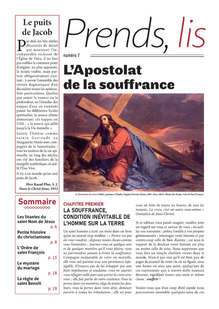 L'apostolat de la souffrance